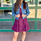 Zip Mini Dress - Plum