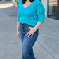 Bobi Victorian Sleeve Tee - Mermaid