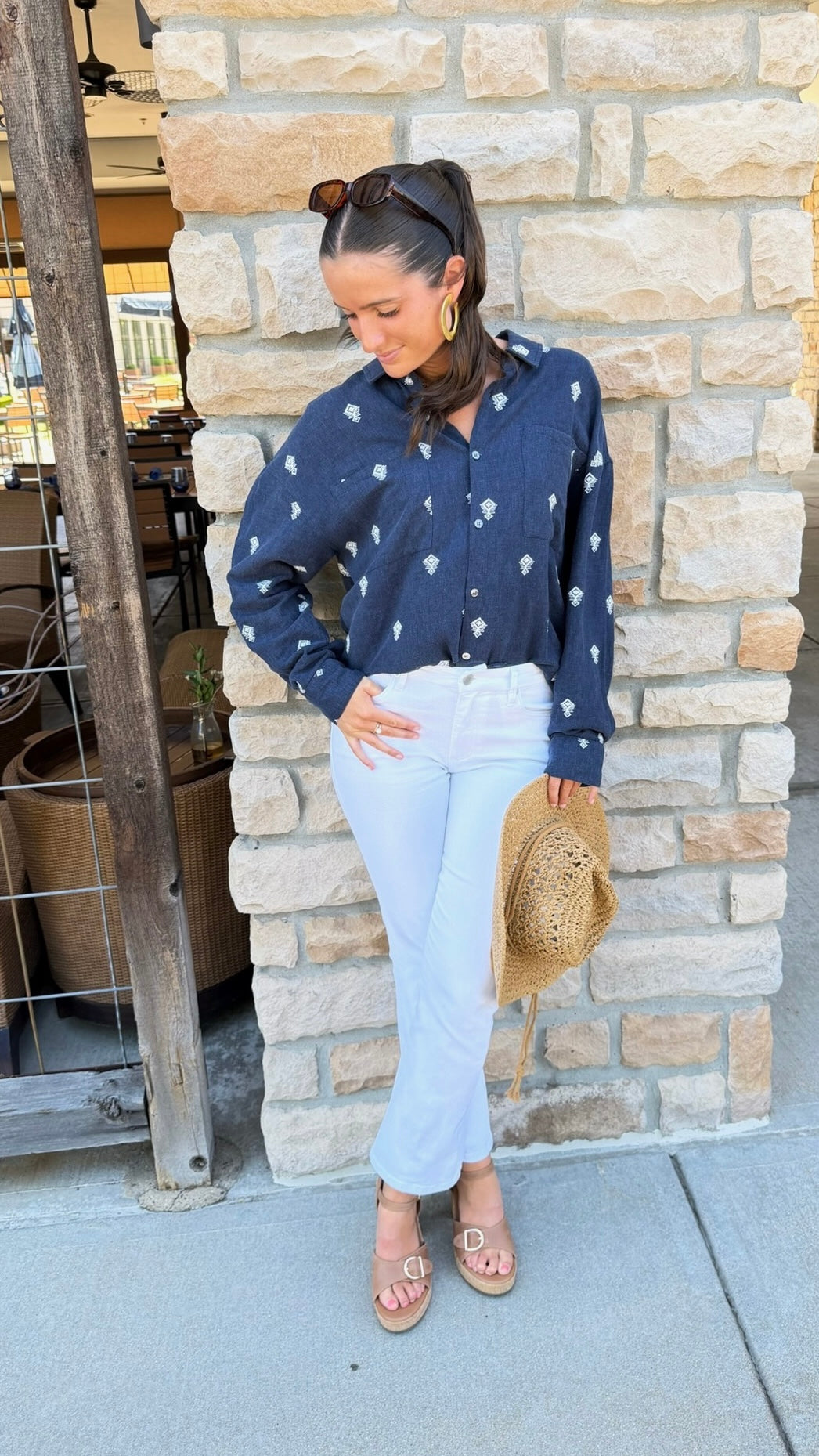 Dear John Adrianna Top - Navy