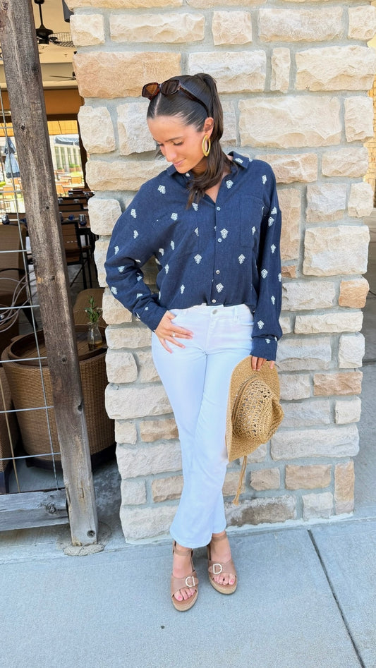 Dear John Adrianna Top - Navy