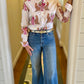 Dizzy Lizzy Rome Shirt - White With Cheetahs