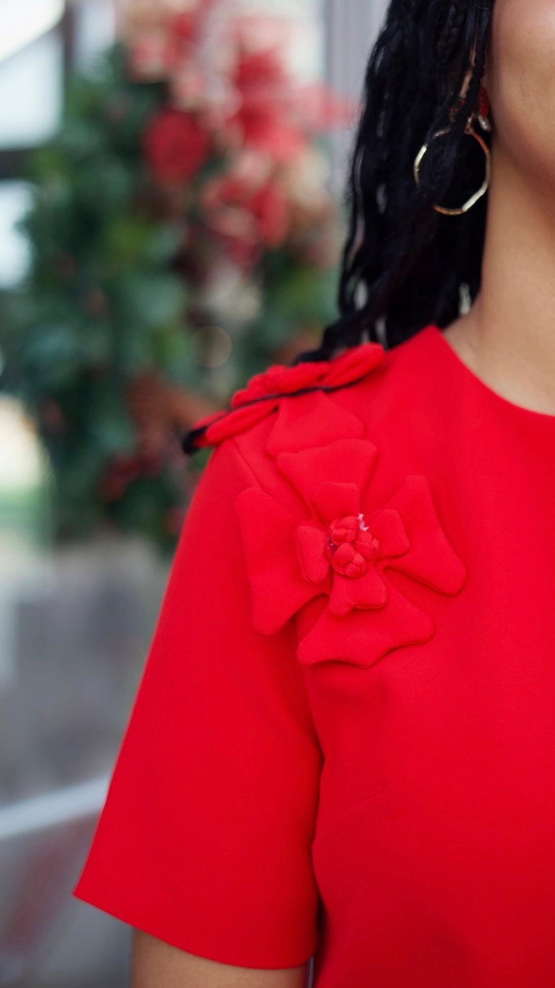 Red Rss Dress Red Roses Dress – Tunie's Boutique