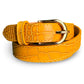 Mustard Skinny Leather Belt