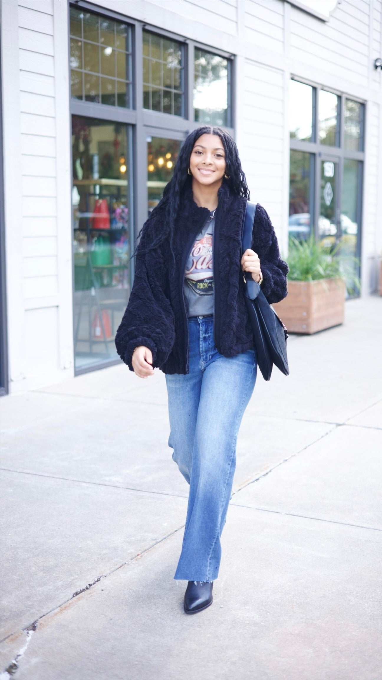 Mallory Fluffy Jacket - Black