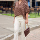 Bree Brown Floral Top