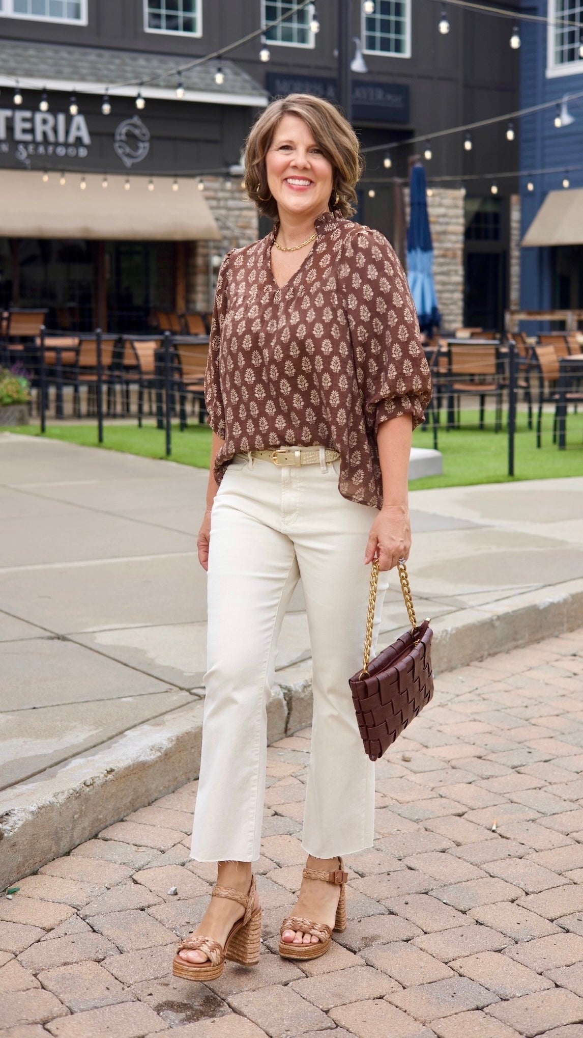 Bree Brown Floral Top