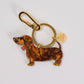 Hand-Painted Dachshund Keychain