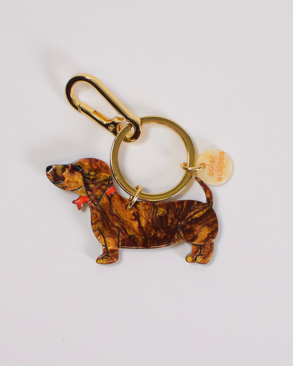 Hand-Painted Dachshund Keychain