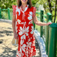 Saylor Tiered Dress - Orange