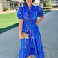 Tulip Midi Dress - Blue Mix