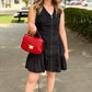 Zip Mini Dress - Black