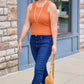 Another Love Cora Ribbed Tank - Pumpkin