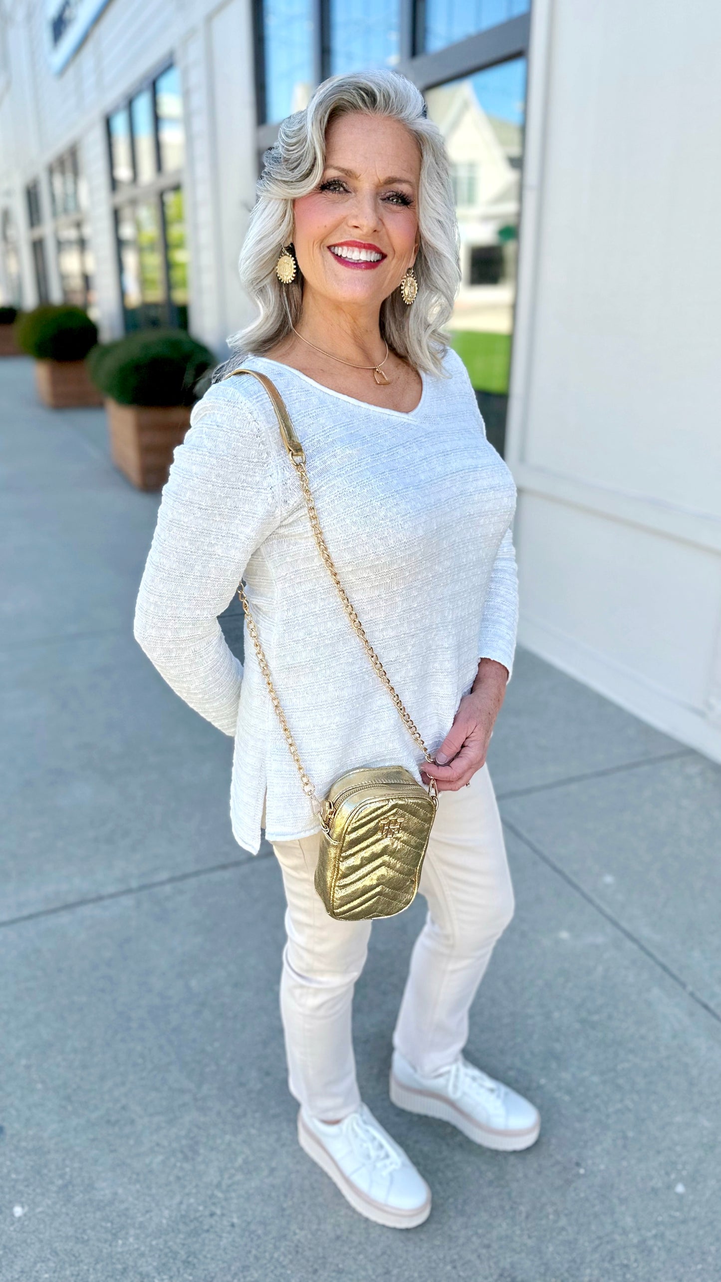 Habitat Seaglass Cotton Tunic Sweater - White