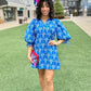 Emmy Floral Dress - Cobalt