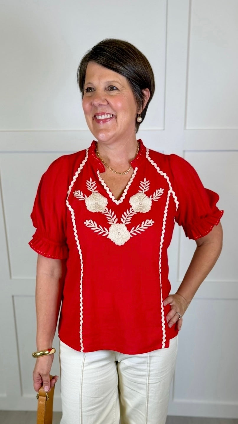 Sister Mary Dana Top - Red