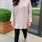 So Soft Ribbed Sweater Tunic - Khaki
