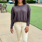 Gracie Polka Dot Bubble Top - Ash