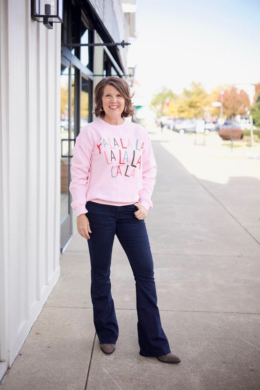 Fa La La Sweatshirt - Pink