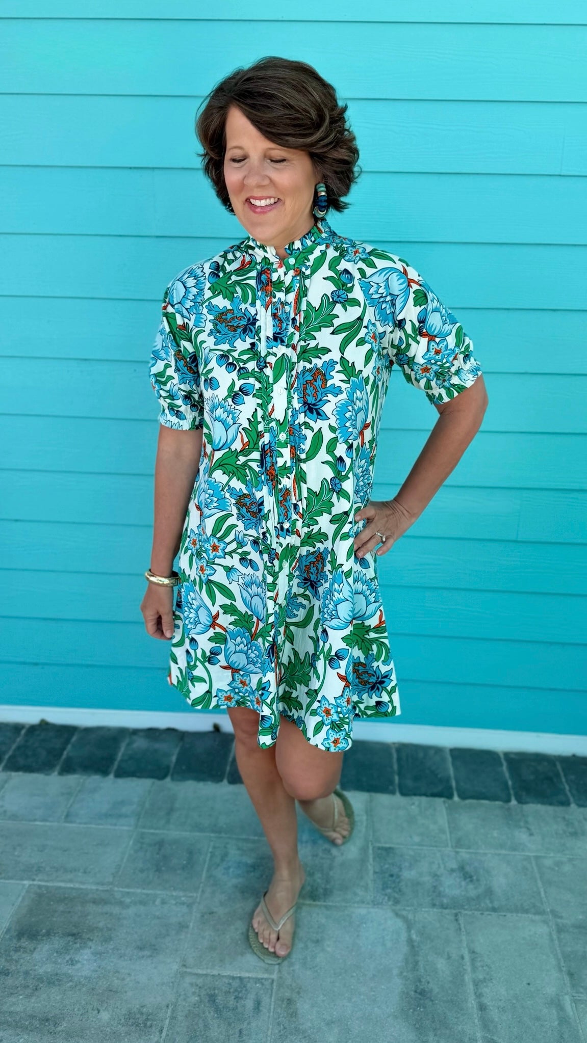 Uncle Frank Pintucked Dress - Floral