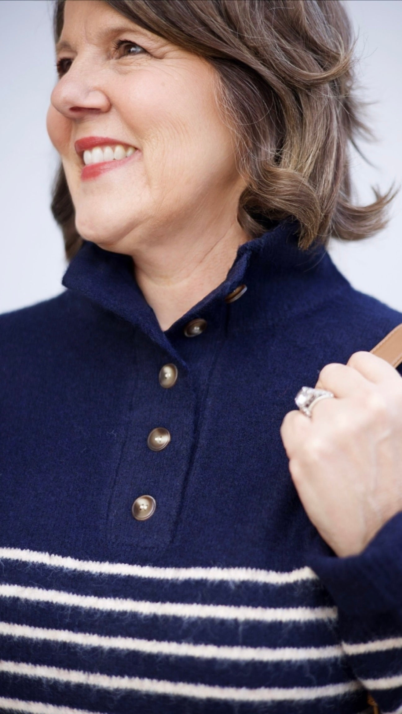 Hamptons Stripe Sweater - Navy