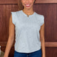 Another Love Ciara Cap Sleeve Top - Heather Grey
