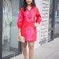 Clarissa Dress - Red & Pink
