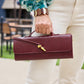 Burgundy Clutch Bag