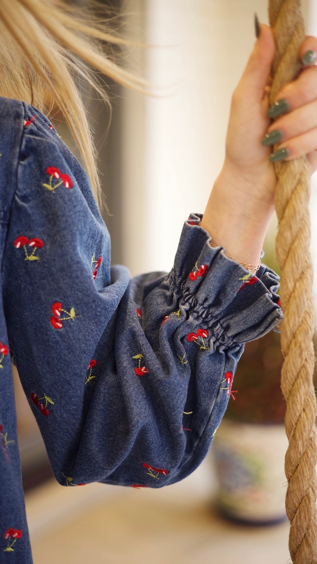 Cherry on Top Denim Dress