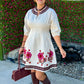 Uncle Frank Linen Border Embroidery Dress