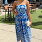 Lola Abstract Dress - Royal Blue