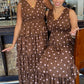 Dawn Polka Dot Chiffon Dress - Mocha
