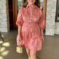 Uncle frank Elastic Shirtdress - Coral