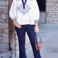 Ingrid Embroidered Top - Ivory