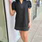 Charlotte Black Embroidered Dress