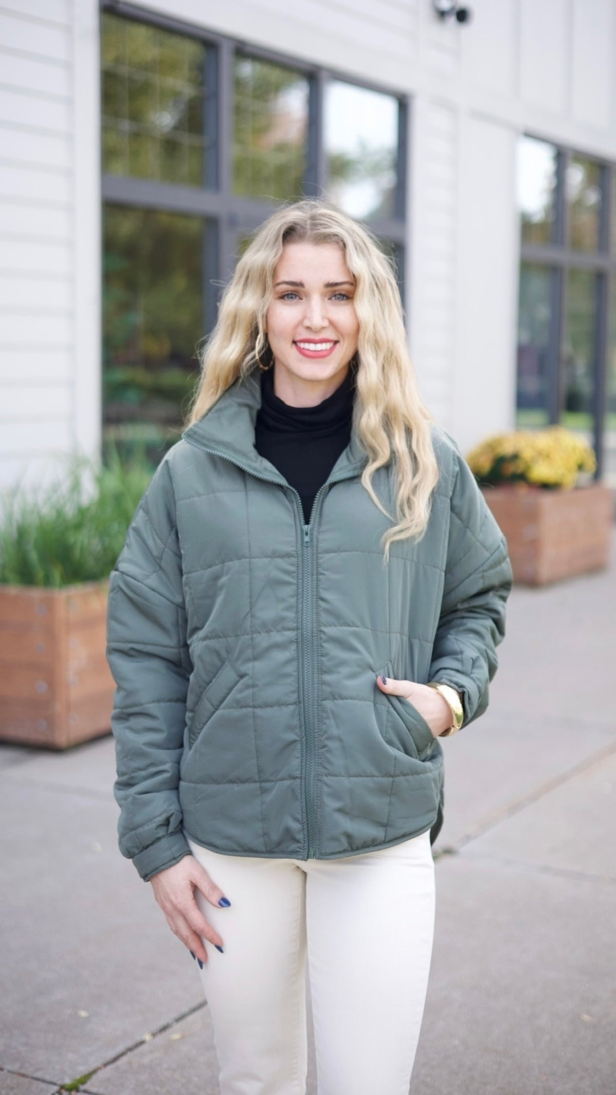 Jeanne Puffer Jacket - Olive
