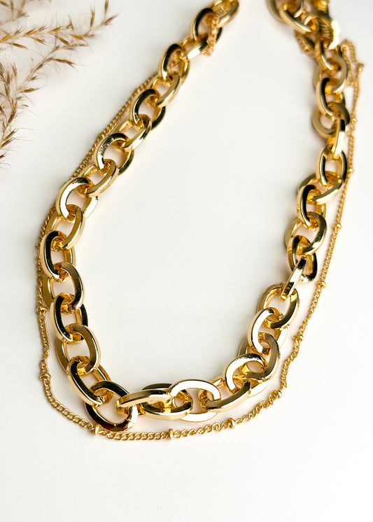 Golden Touch Layered Chain Necklace