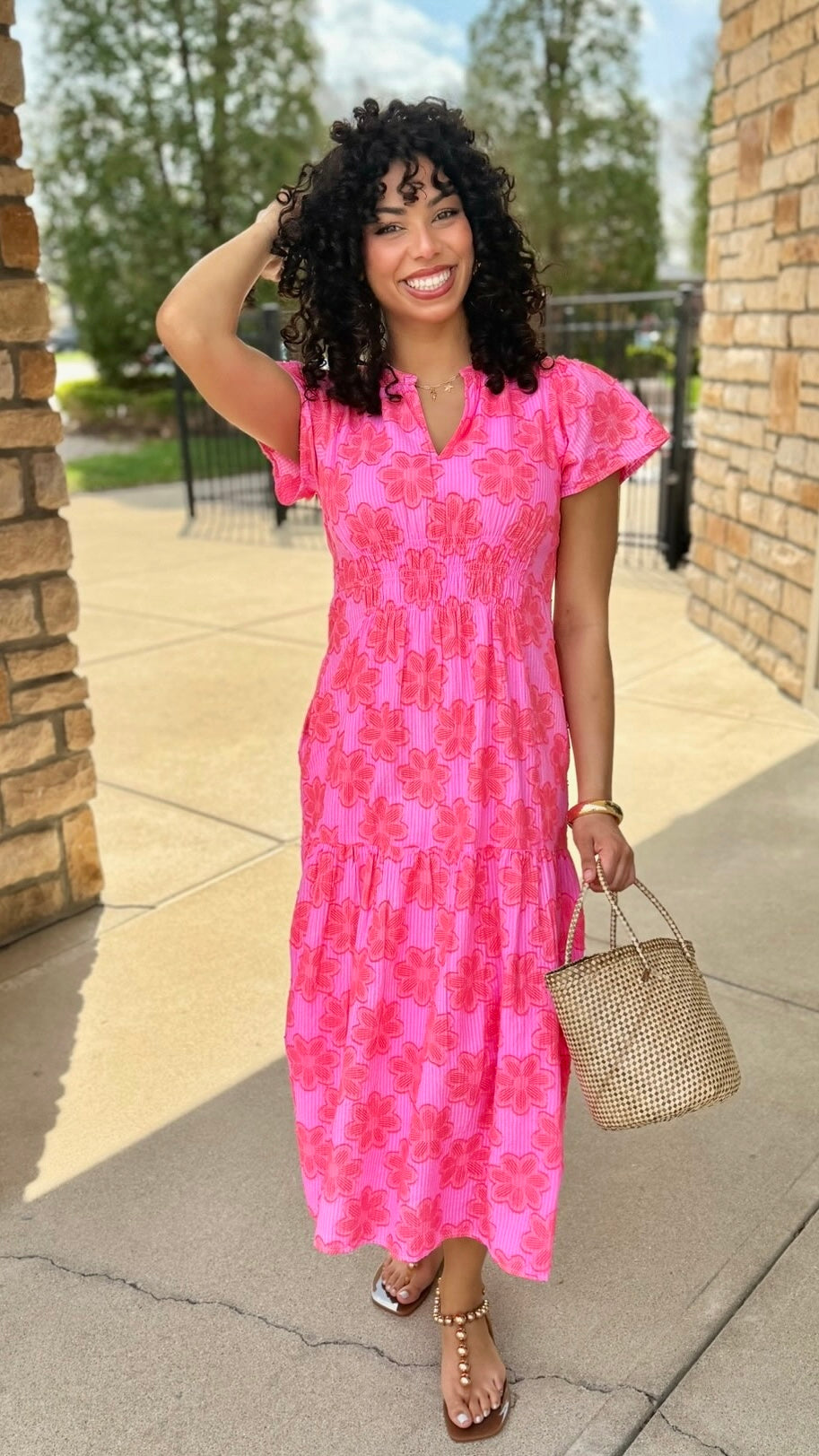 Uncle Frank Clip Daisy Dress - Pink