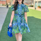 Jude Connally Paisley Dress - Bonita Scarf Cornflower