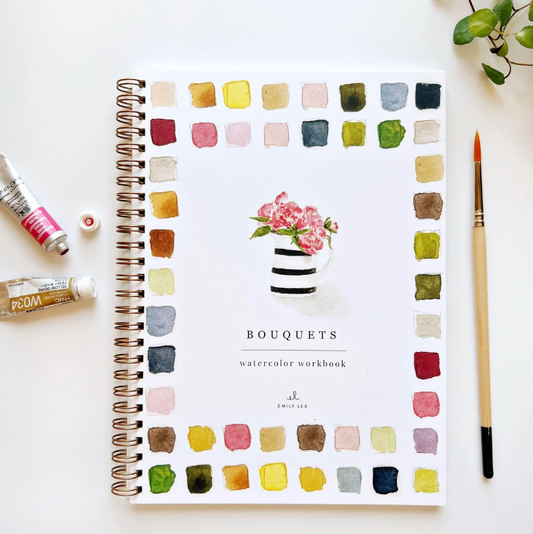 Bouquets Watercolor Workbook