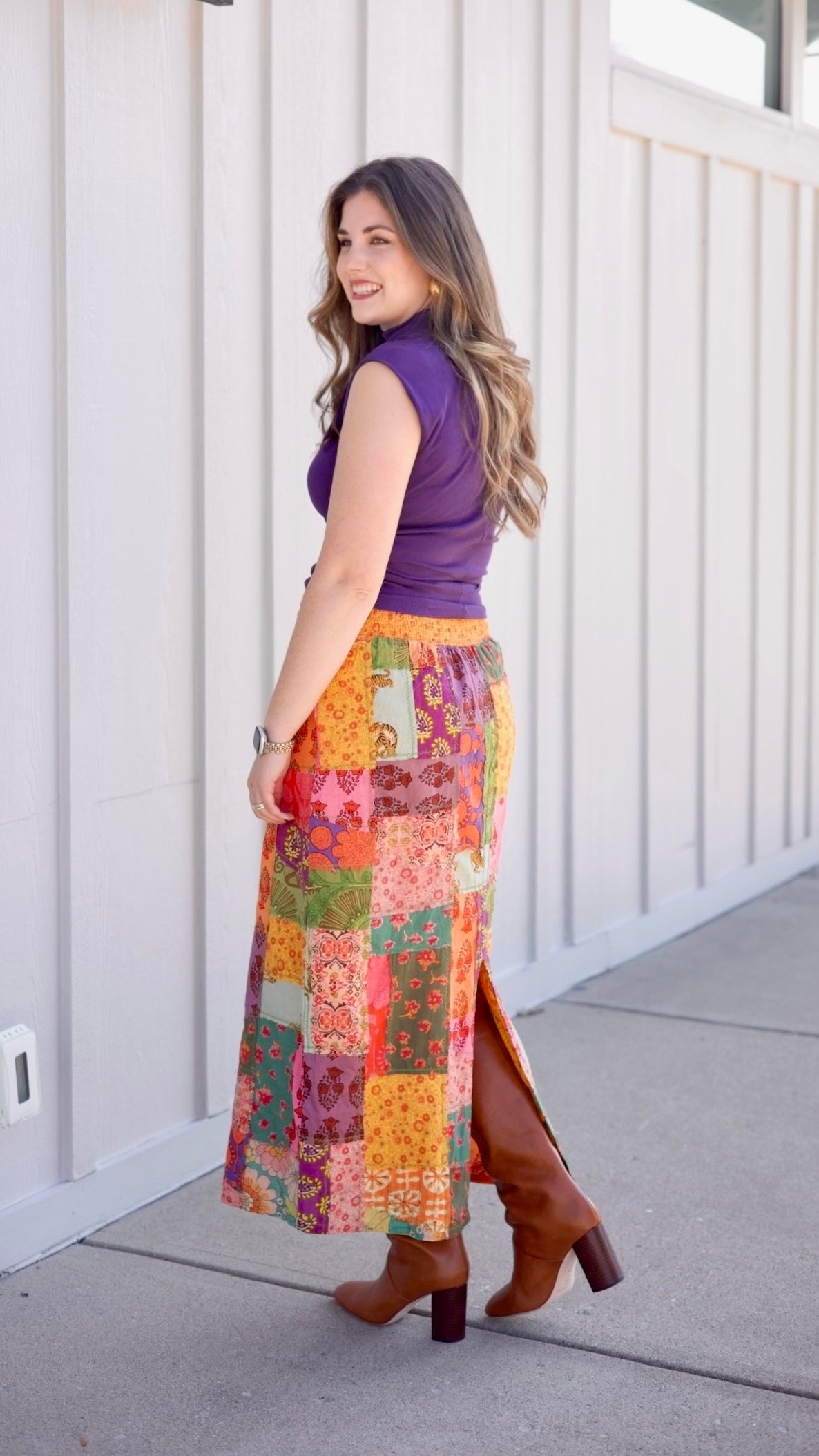 Ivy Jane Patchwork Skirt - Multi – Tunie's Boutique