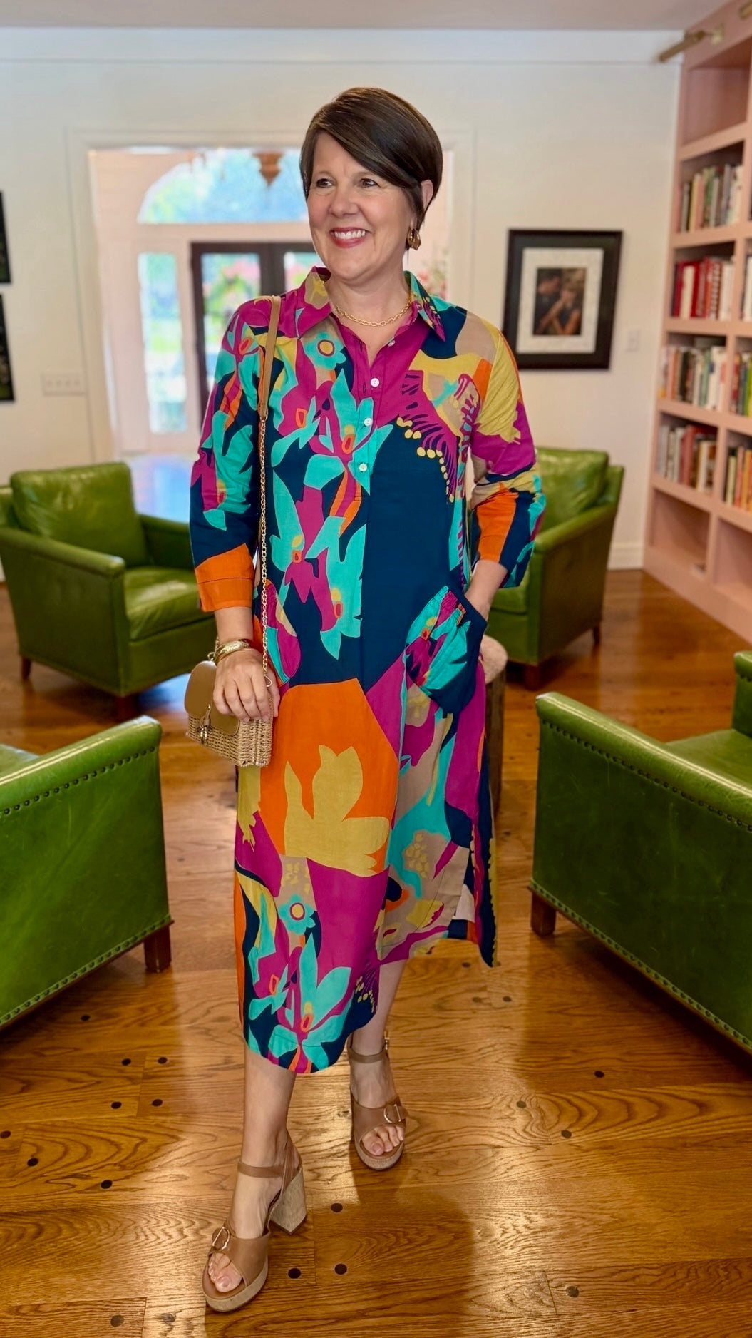 Lotus Bloom Midi Dress