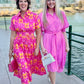 Ivy Jane Ikat Shirt Dress - Pink