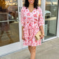 Angie Ruffle Dress - Pink