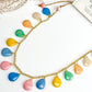 Tagua Perfect Petals Chain Necklace - Pastel Multi