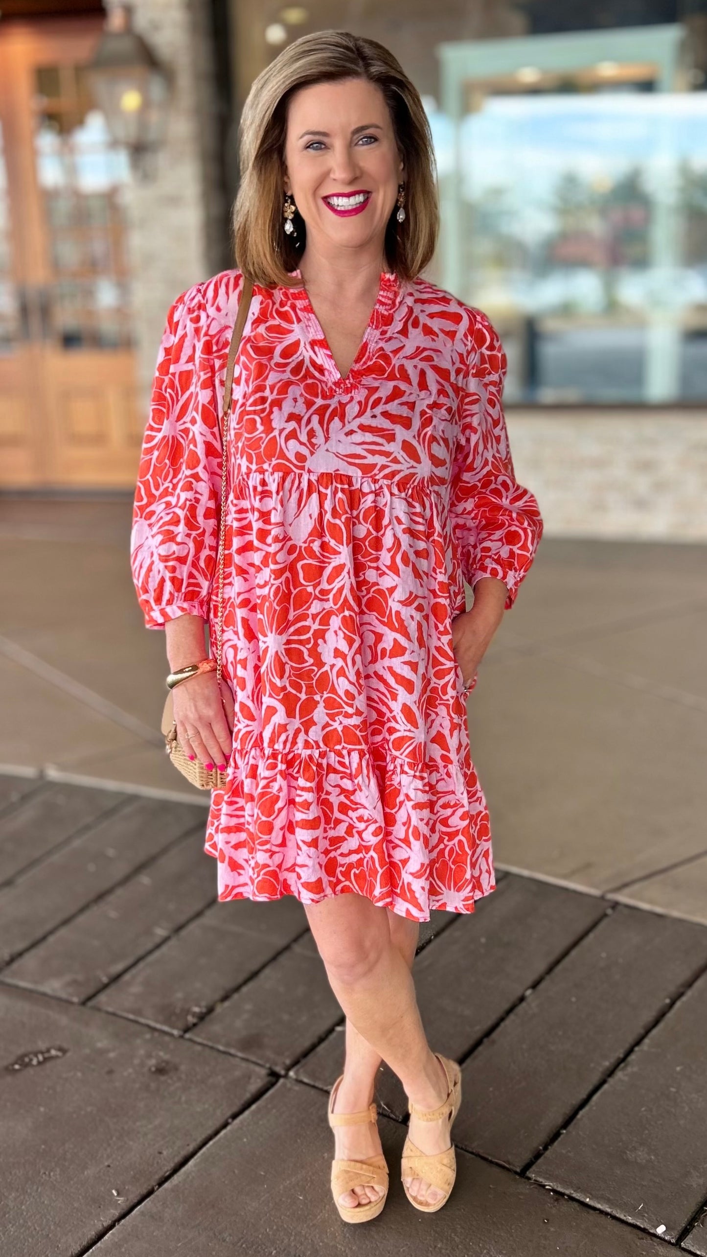 Tyler Boe Karli Pink Linen Dress