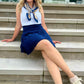 Michael Stars Havana Smocked Mini Skirt - Navy
