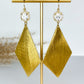 Gold Diamond Bling Dangle Earrings