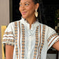Ivy Jane Rows Of Embroidery Top - Ivory