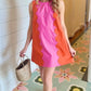 Hailey Sunkist Dress - Orange/Pink