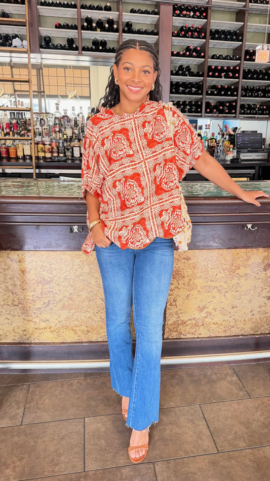 Renegade Blouse - Brick